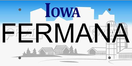 FERMANA Iowa License Plate