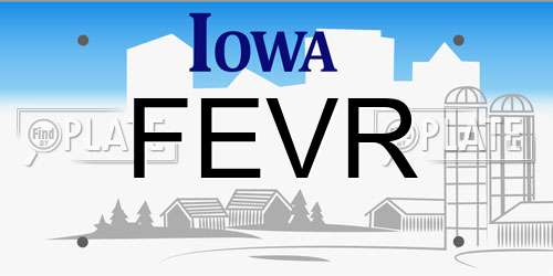 FEVR Iowa License Plate