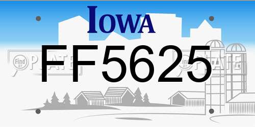 FF5625 Iowa License Plate