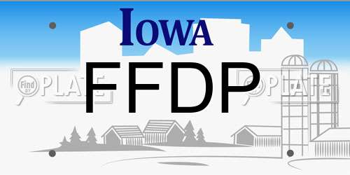 FFDP Iowa License Plate
