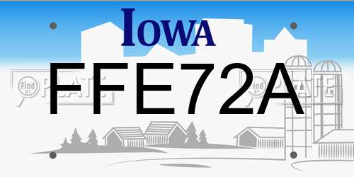 FFE72A Iowa License Plate