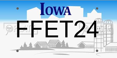 FFET24 Iowa License Plate