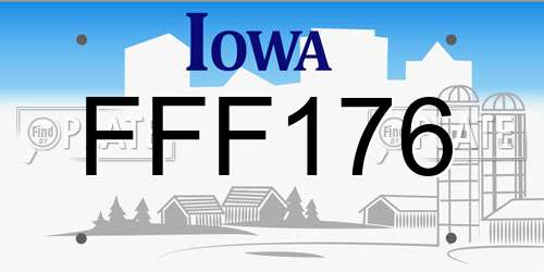 FFF176 Iowa License Plate