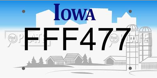 FFF477 Iowa License Plate