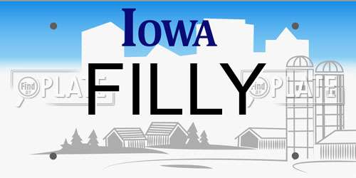 FILLY Iowa License Plate