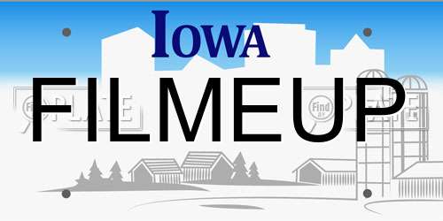 FILMEUP Iowa License Plate