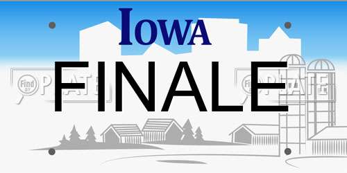 FINALE Iowa License Plate