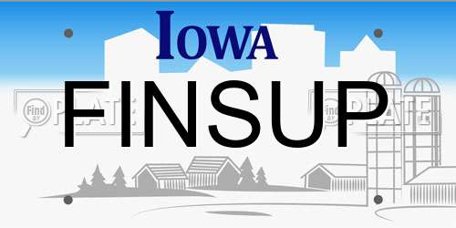 FINSUP Iowa License Plate