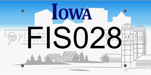 FIS028 Iowa License Plate