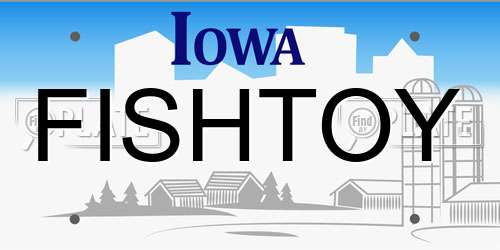 FISHTOY Iowa License Plate