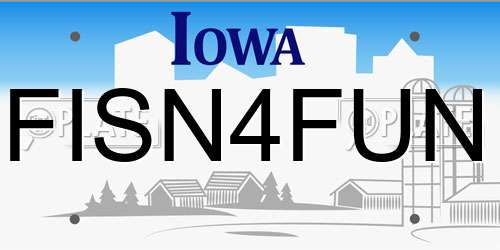 FISN4FUN Iowa License Plate