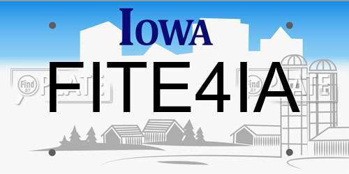FITE4IA Iowa License Plate