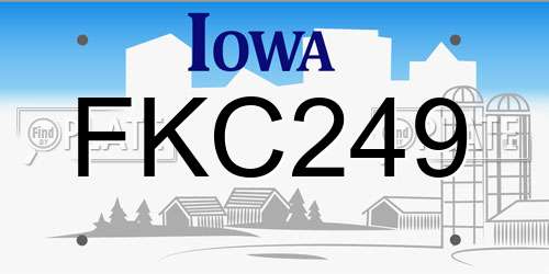 FKC249 Iowa License Plate