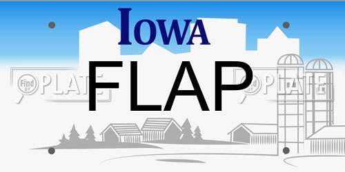 FLAP Iowa License Plate
