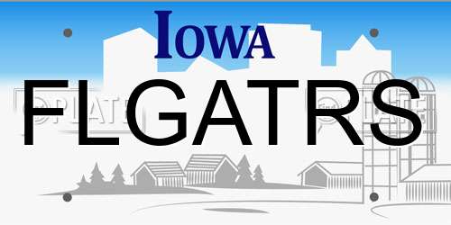 FLGATRS Iowa License Plate