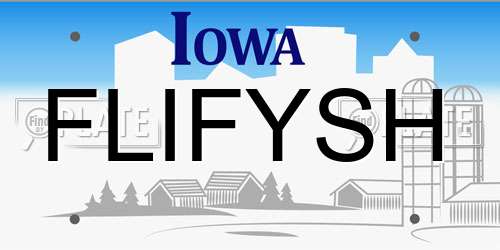FLIFYSH Iowa License Plate