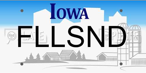 FLLSND Iowa License Plate
