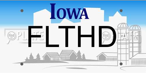 FLTHD Iowa License Plate