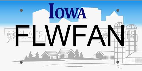 FLWFAN Iowa License Plate