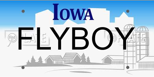 FLYBOY Iowa License Plate