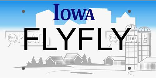 FLYFLY Iowa License Plate
