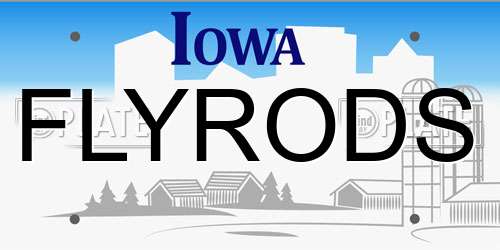 FLYRODS Iowa License Plate