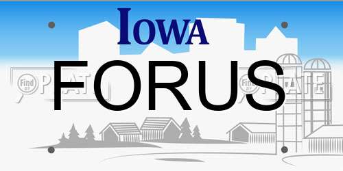 FORUS Iowa License Plate