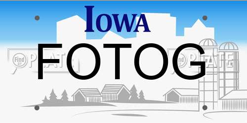 FOTOG Iowa License Plate