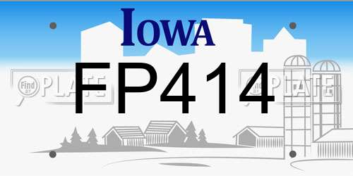 FP414 Iowa License Plate