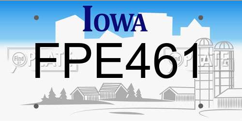 FPE461 Iowa License Plate