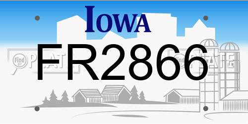 FR2866 Iowa License Plate