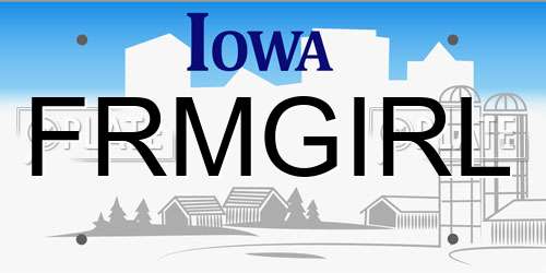 FRMGIRL Iowa License Plate