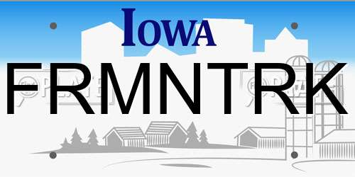 FRMNTRK Iowa License Plate