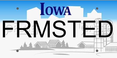 FRMSTED Iowa License Plate