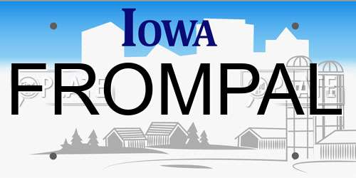 FROMPAL Iowa License Plate