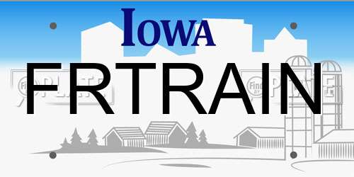 FRTRAIN Iowa License Plate