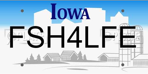 FSH4LFE Iowa License Plate