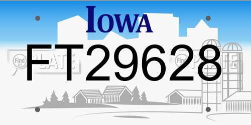 FT29628 Iowa License Plate
