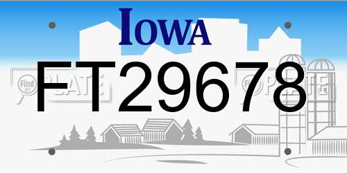 FT29678 Iowa License Plate