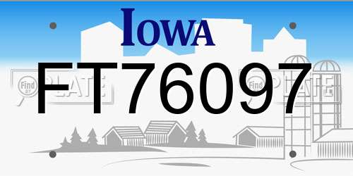 FT76097 Iowa License Plate