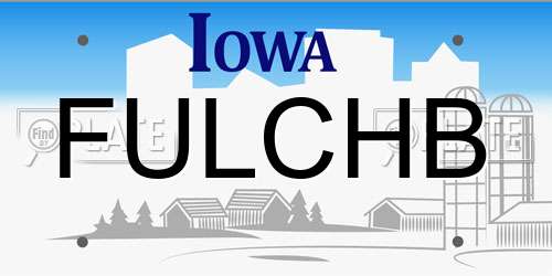 FULCHB Iowa License Plate
