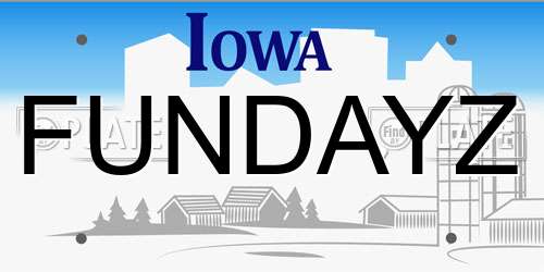 FUNDAYZ Iowa License Plate