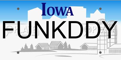 FUNKDDY Iowa License Plate
