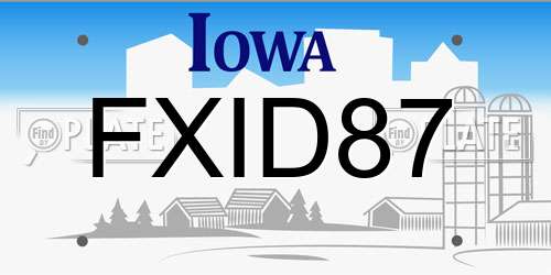 FXID87 Iowa License Plate