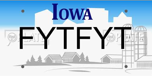 FYTFYT Iowa License Plate