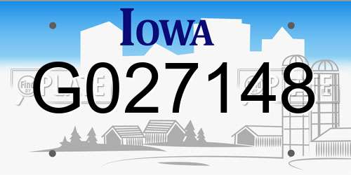 G027148 Iowa License Plate
