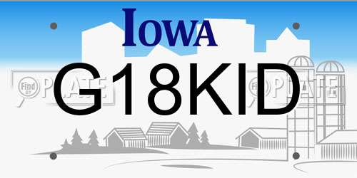G18KID Iowa License Plate