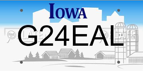 G24EAL Iowa License Plate