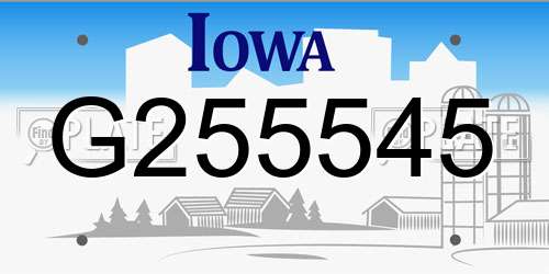 G255545 Iowa License Plate