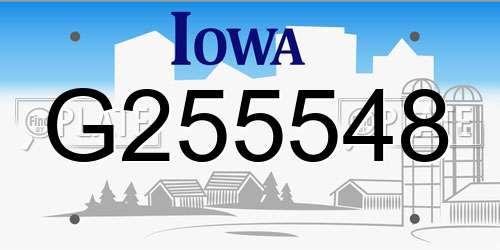 G255548 Iowa License Plate
